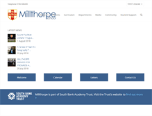 Tablet Screenshot of millthorpeschool.co.uk